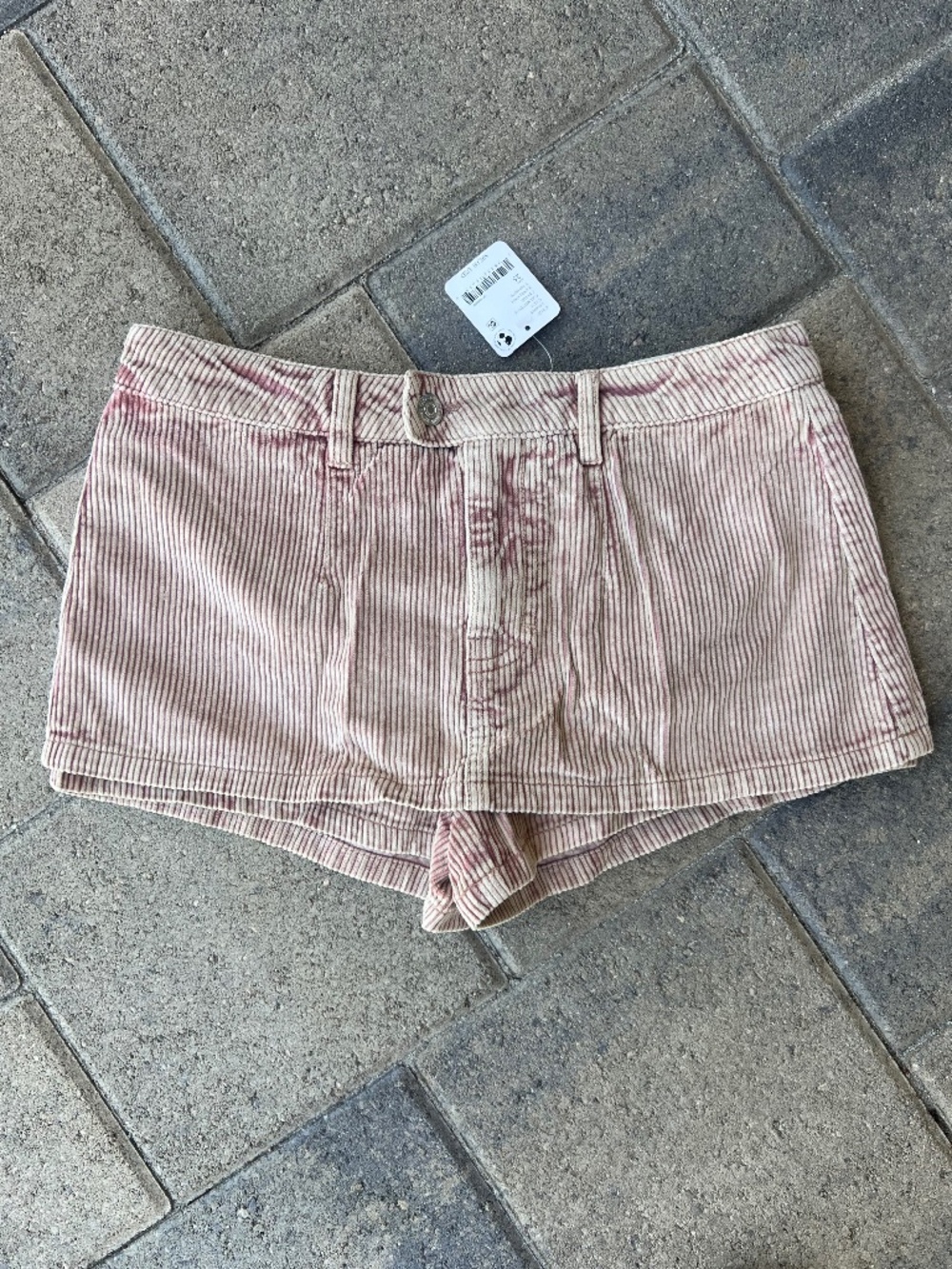 Free People We the Free Mini Skort Womens 25 Beige Gala-Vanting Low Rise $98